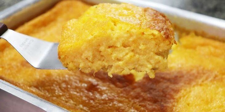 Bolo de milho cremoso com leite condensado receita