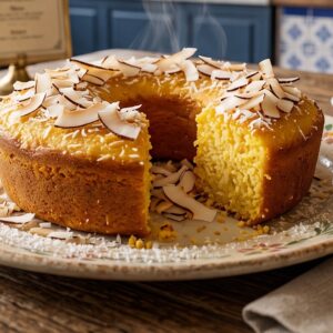 Bolo de flocão de milho com coco receita