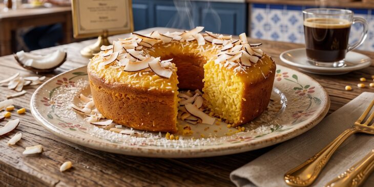 Bolo de flocão de milho com coco receita