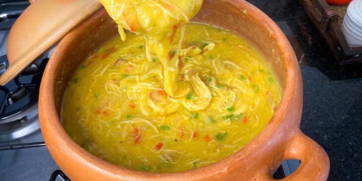 Caldo de kenga com mandioca receita