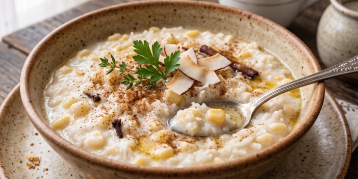 Canjica nordestina com leite de coco como preparar