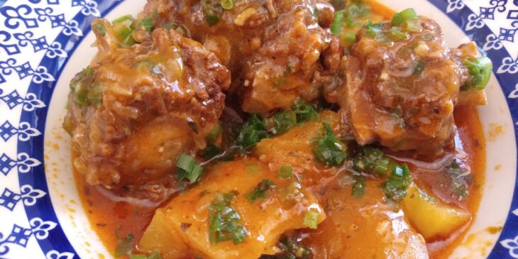 Rabada na panela de pressão com batata receita