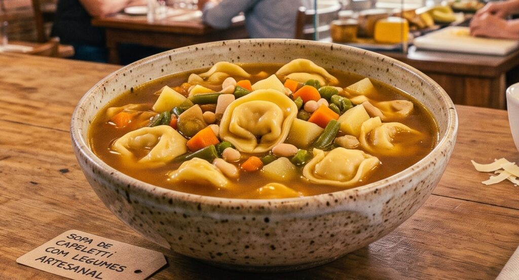 Sopa de capeletti com legumes receita