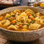 Sopa de capeletti com legumes receita