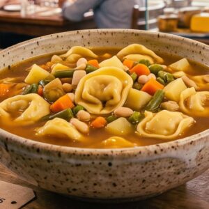 Sopa de capeletti com legumes receita