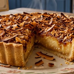 Torta de leite condensado com coco queimado receita