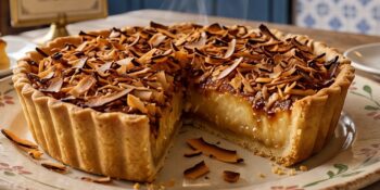 Torta de leite condensado com coco queimado