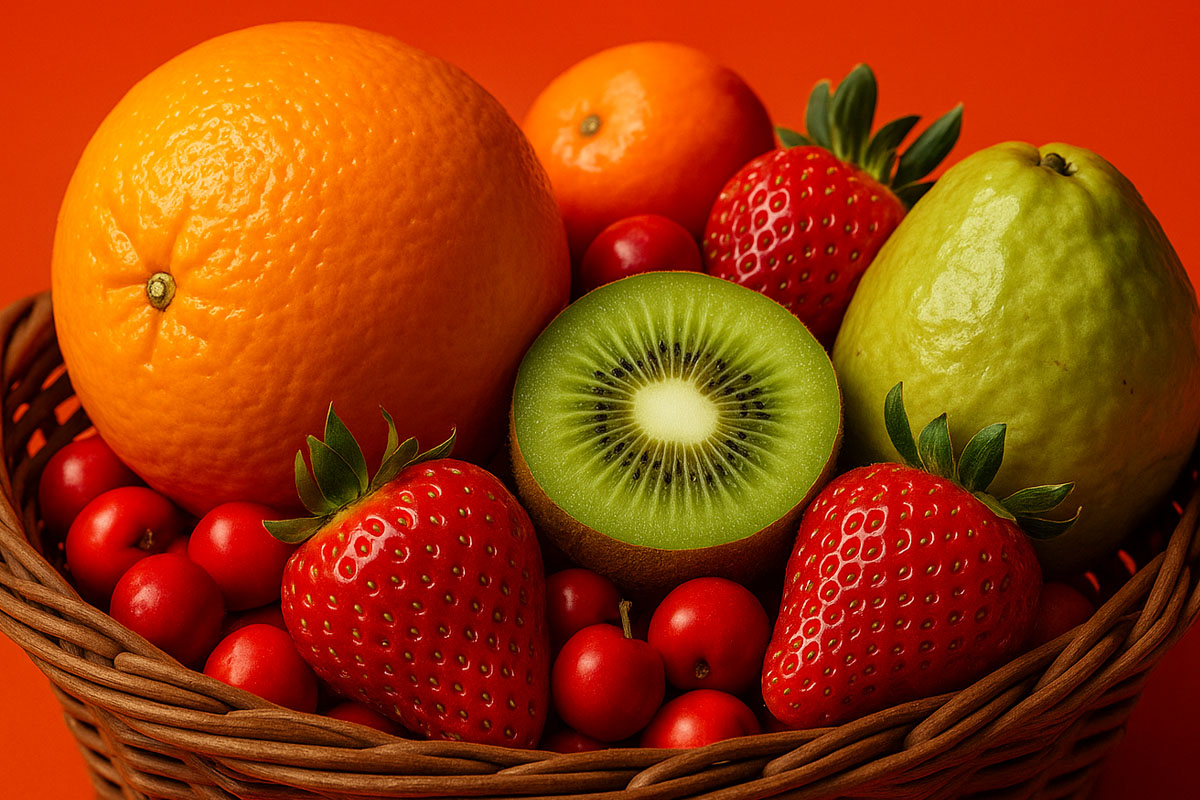 Frutas para consumir no frio - Imagem gerada por I.A