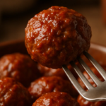 Almôndega no garfo