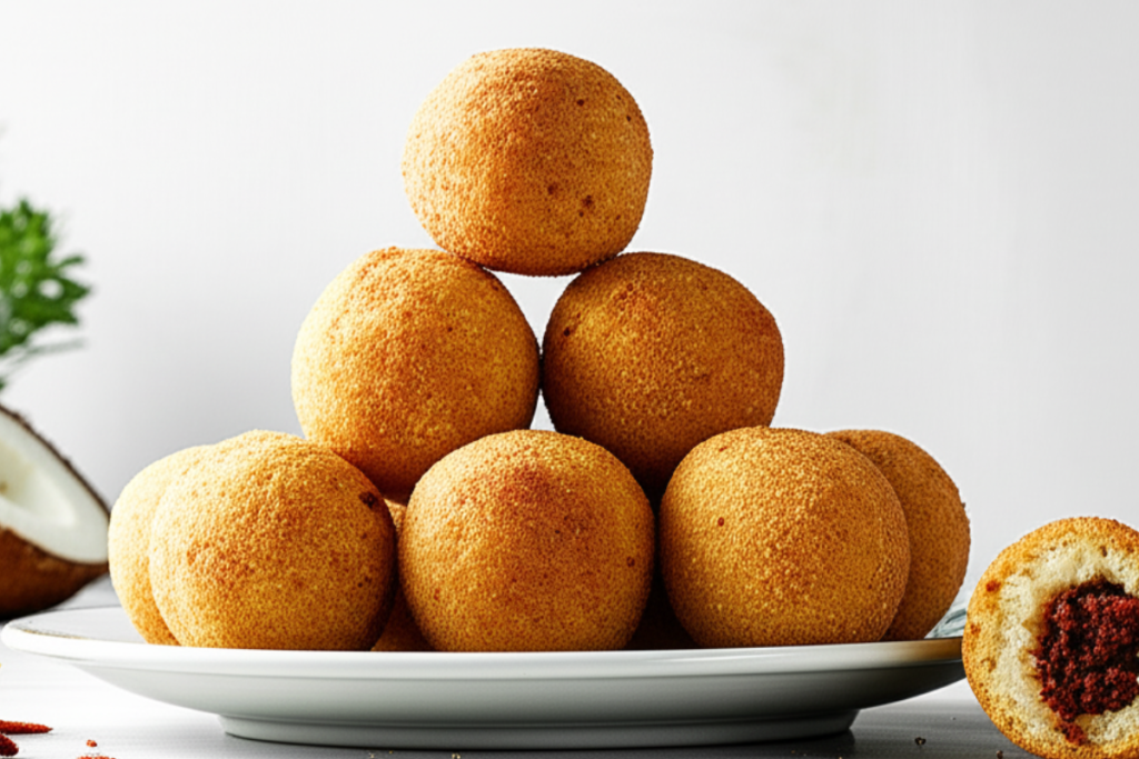 Bolinho de aipim com carne seca