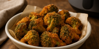 Brócolis empanado na air fryer: o truque para fazer a criançada amar legumes com uma casquinha super crocante