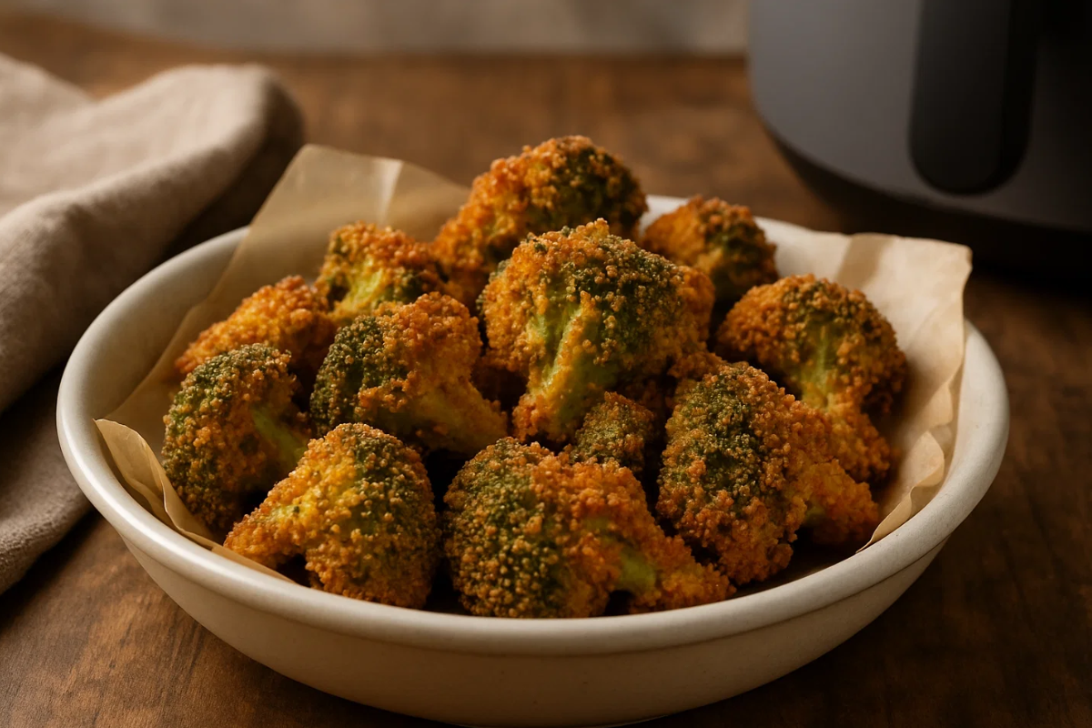 Receita de Brócolis empanado na air fryer: o truque para fazer a ...