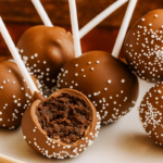 cake pop de chocolate.