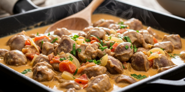 Moela de frango na panela