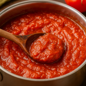 Molho de tomate pronto na panela