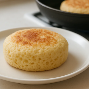 Pão de frigideira servido ano prato.