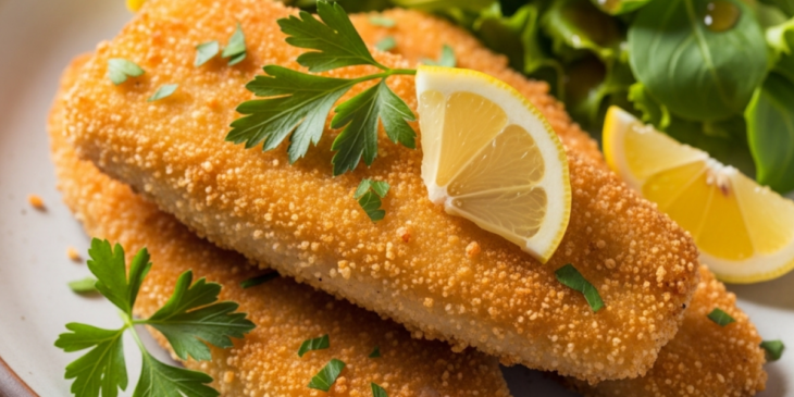 Peixe empanado na airfryer
