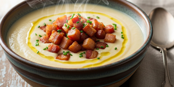 Sopa do Outback com batata e bacon