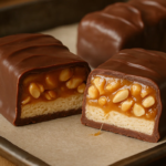 Snickers cortado ao meio