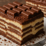 Torta de bis servida no prato.