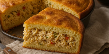 Torta de liquidificador de frango: a famosa receita “de preguiçoso” que resolve o jantar e suja só uma louça