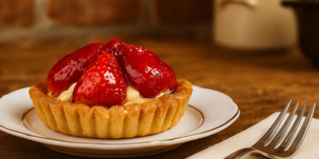 Tortelete de morango com recheio de creme
