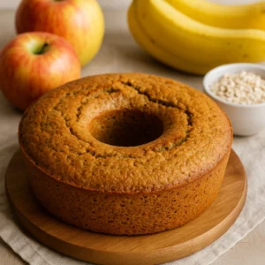 Bolo de maçã, banana e aveia no liquidificador: fácil, rápido e saudável