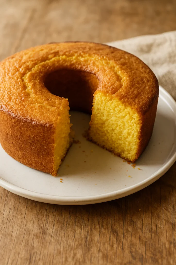Bolo de milho com trigo para iniciantes