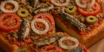 Pizza de sardinha de liquidificador em minutos
