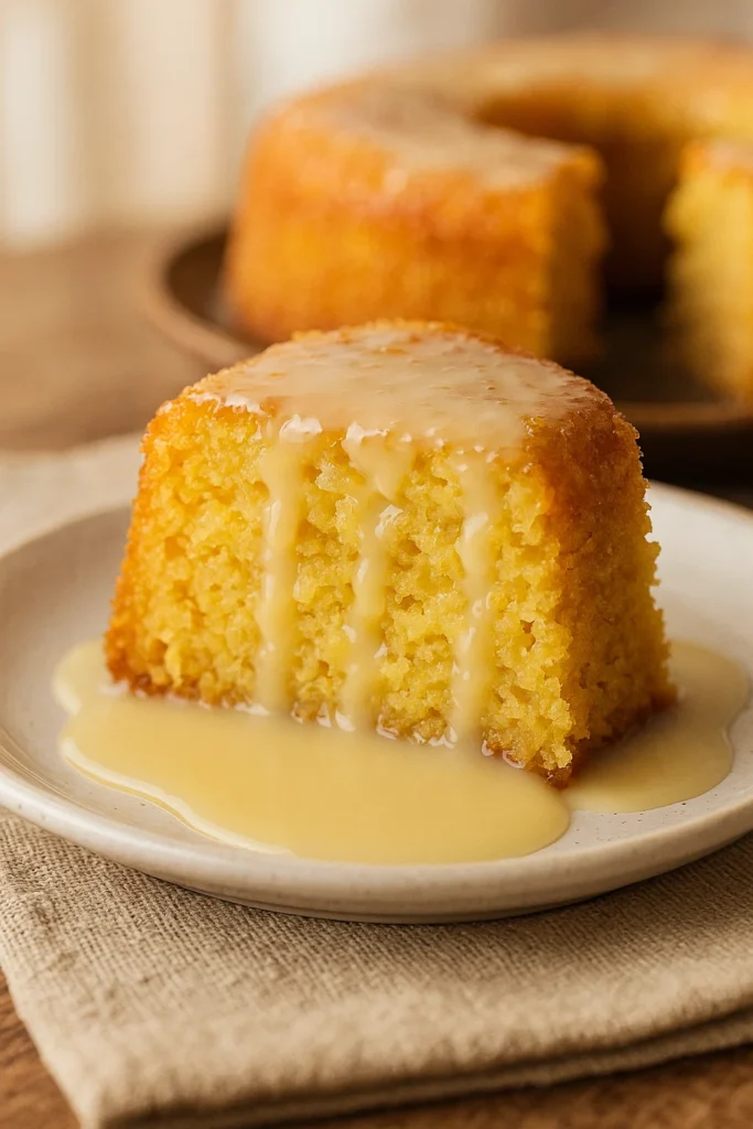 Bolo de milho com leite condensado molhadinho