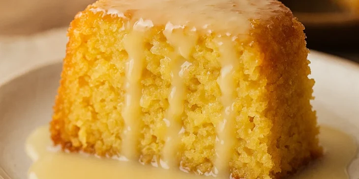 Bolo de milho com leite condensado molhadinho
