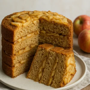 Bolo de maçã em camadas passo a passo