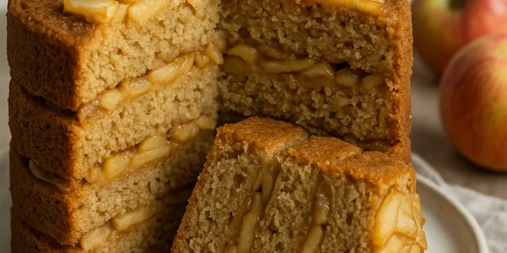 Bolo de maçã em camadas passo a passo