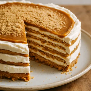 Torta de bolacha com nata e doce de leite: receita cremosa e irresistível