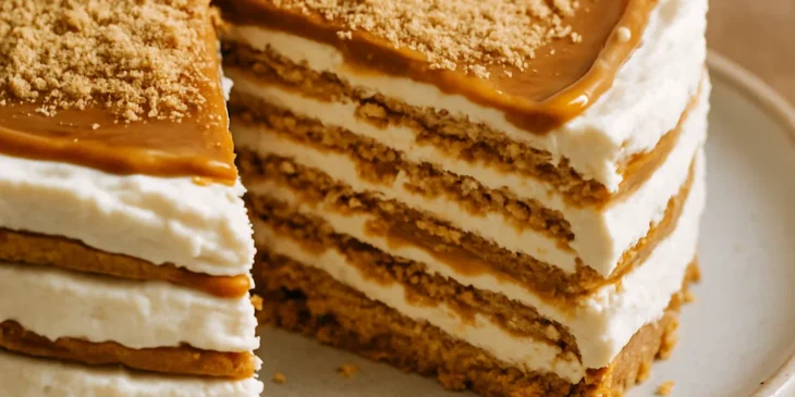 Torta de bolacha com nata e doce de leite: receita cremosa e irresistível