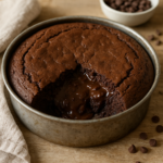 Bolo de chocolate que já sai recheado do forno: receita fácil