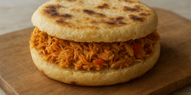 Bolo de caco recheado com frango: receita fácil e irresistível