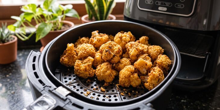 Couve-flor crocante na airfryer
