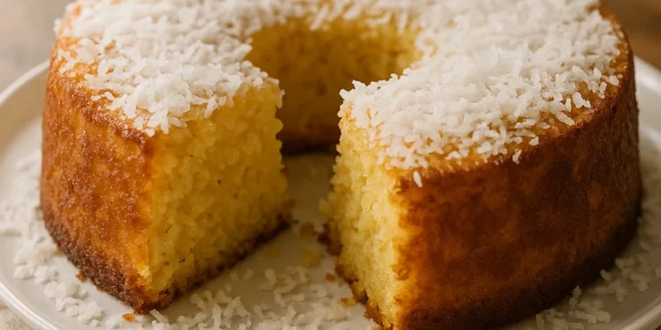 Bolo de Coco Sem Farinha de Trigo: fica cremoso, molhadinho e incrível