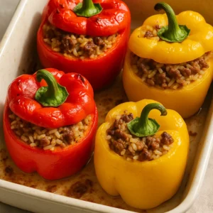 Pimentões recheados ao forno: como preparar rápido e delicioso em casa
