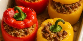 Pimentões recheados ao forno: como preparar rápido e delicioso em casa