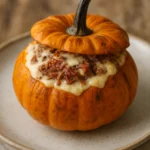 Mini abóbora com recheio cremoso de carne seca: receita fácil e perfeita para o Halloween