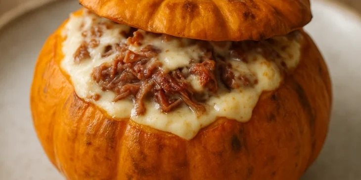 Mini abóbora com recheio cremoso de carne seca: receita fácil e perfeita para o Halloween