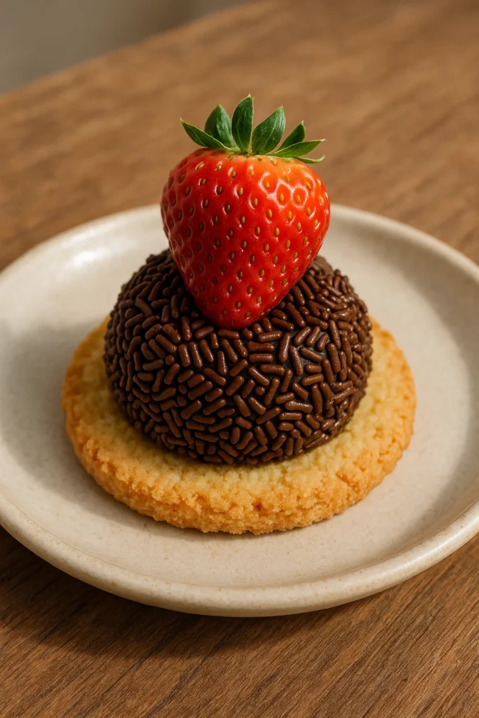 Aprenda a preparar a sobremesa de biscoito, brigadeiro e morango perfeita