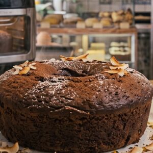 Bolo de chocolate na air fryer