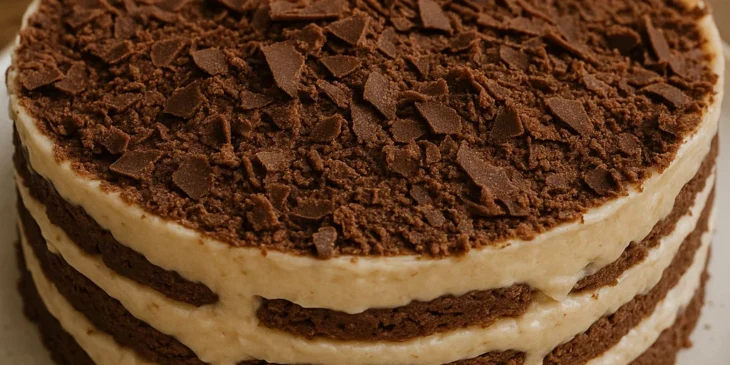 Aprenda a preparar a torta de bolacha de chocolate perfeita