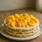 A sobremesa gelada mais fácil do momento: torta de bolacha com frutas amarelas