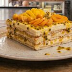 Torta de Bolacha com frutas amarelas