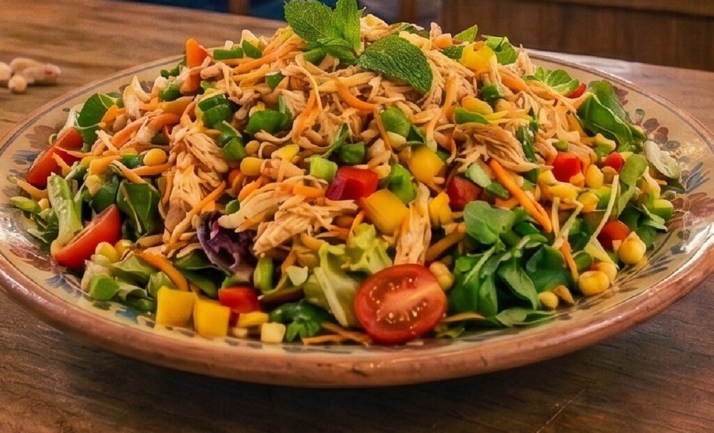 Receita de salada com frango desfiado