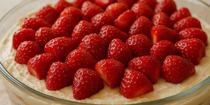 Quer surpreender na ceia? Aprenda a receita de torta de bolacha com morango